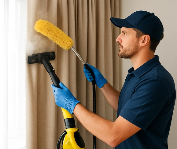 Trusted drapes cleaning technician Matty Curtain Cleaning redbank-plains QLD