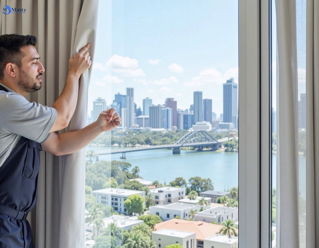 Professional curtain steam cleaning service redbank-plains QLD by Matty Curtain Cleaning