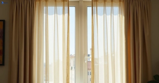 Dull dusty drapes in redbank-plains before professional cleaning